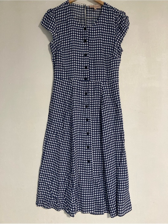 Philosophy Dresses & Skirts - Philosophy Dress Women's Size 8 Gingham Plaid Blue White Midi Handkerchief